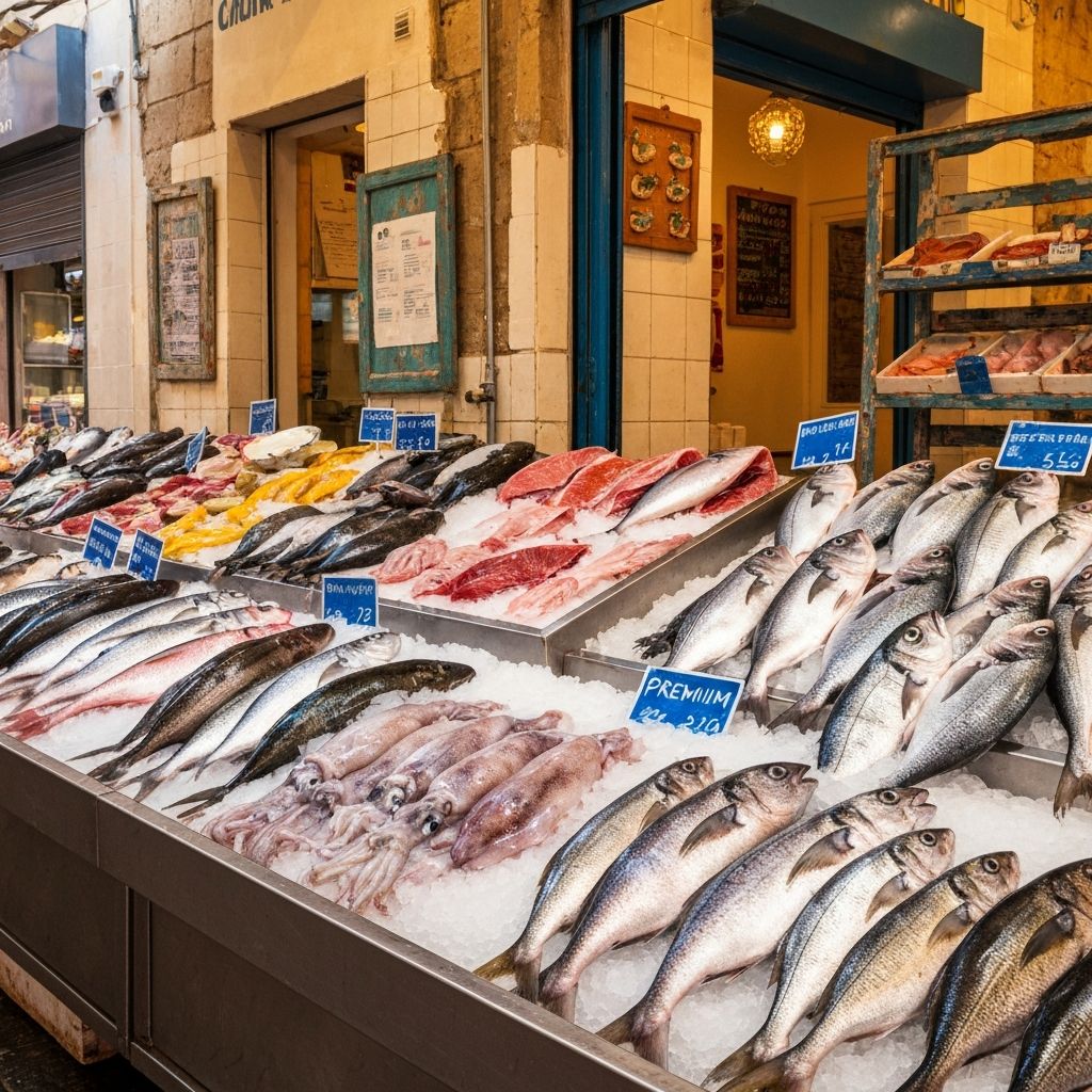 Sélection de poissons frais