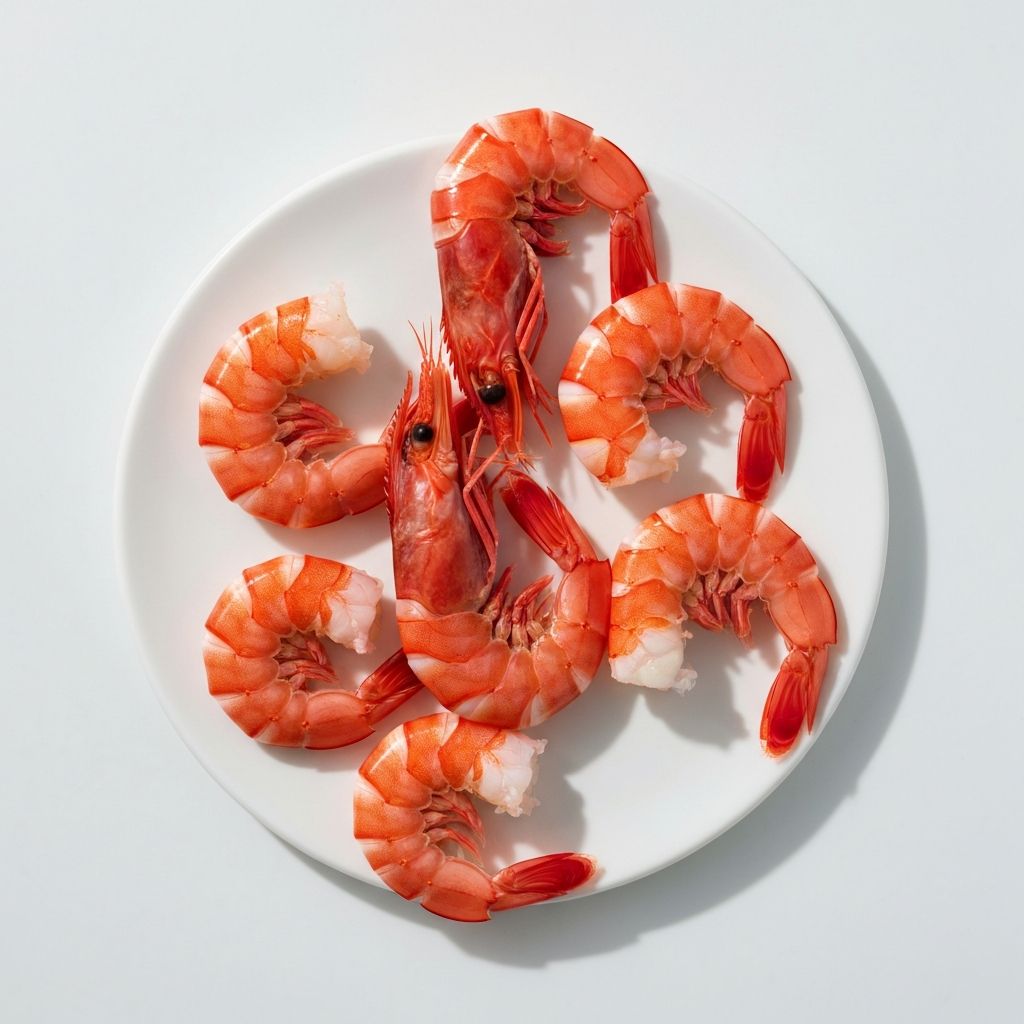 Crevettes rouges décortiquées