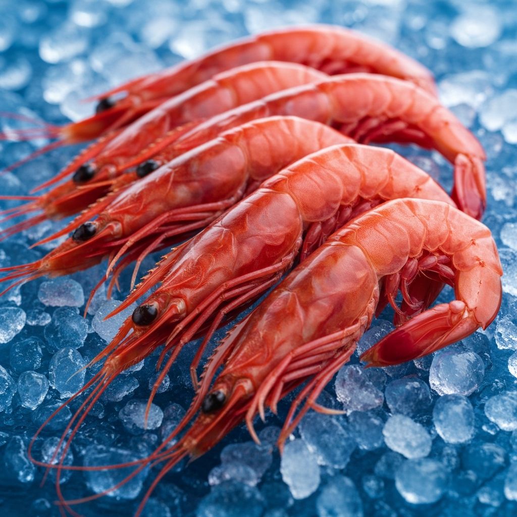 Crevettes rouges entières